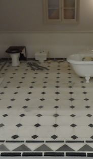 Zoe, from House of Zoe has used TOCMG and added a border to finish this fabulous bathroom floor